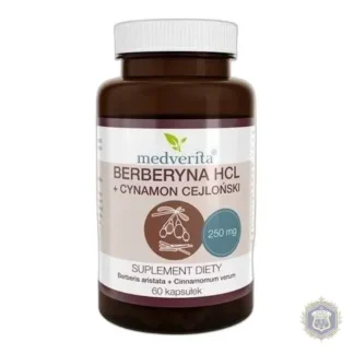 Medverita Berberine HCl 98% Cinnamon 60 capsules — zdjęcie 1