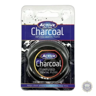 Dental floss with activated carbon 50 m — zdjęcie 1