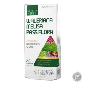 Medica Herbs Valerian Melissa Passiflora 60 capsules — zdjęcie 1