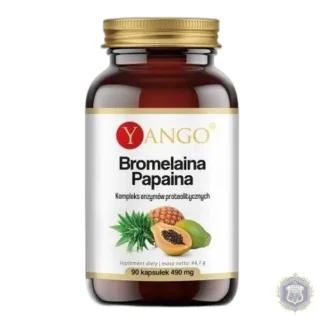 Dietary supplement Yango Bromelain and Papain 490 mg 90 capsules vegan — zdjęcie 1