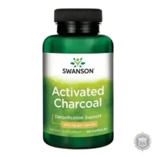 Swanson Activated Wood Charcoal 260 mg 120 capsules — zdjęcie 1